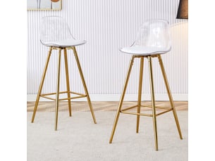 tabouret de bar <strong>OKWISH</strong> - bicolore hauteur d'assise 69.8 cm vendu Par paire
