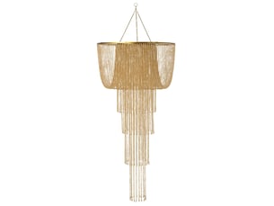 Abat-jour suspension perles sigrid 160cm doré