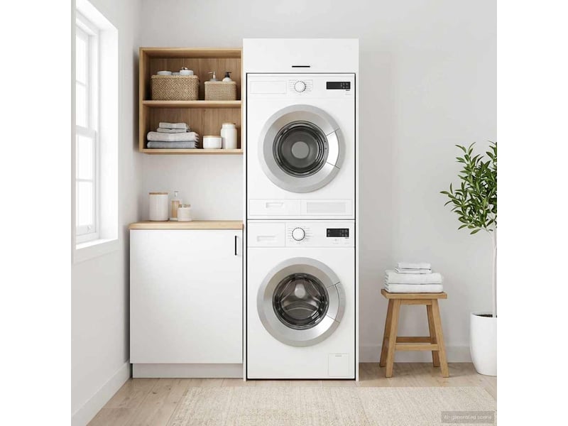 Armoire pour machine à laver blanc 67,5x68x200 cm - Conforama B