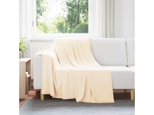 Plaid canapé crème 200x150 cm 0.42 kg polaire