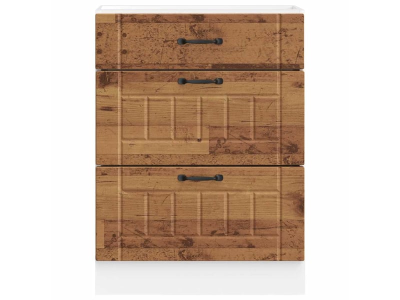  Meuble de rangement, armoire de cuisine lucca vieux bois bois ingénierie shl6308  - Conforama D