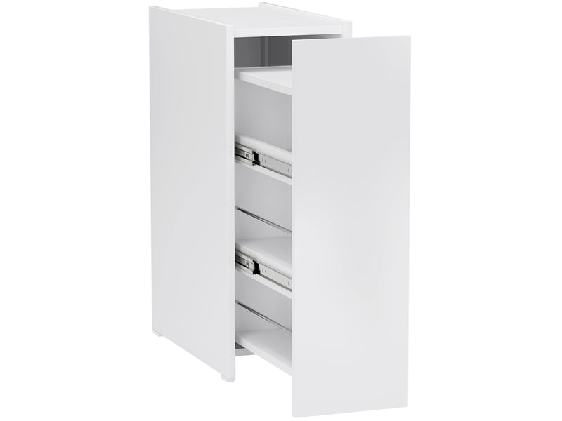  Armoire de salle de bain étroite 47x25x66,5 cm 3 tiroirs profonds bois blanc  - Conforama A