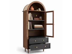 Buffet 2 porte(s)  2 tiroir(s) ULEVR  - 70 cm coloris bois foncé 