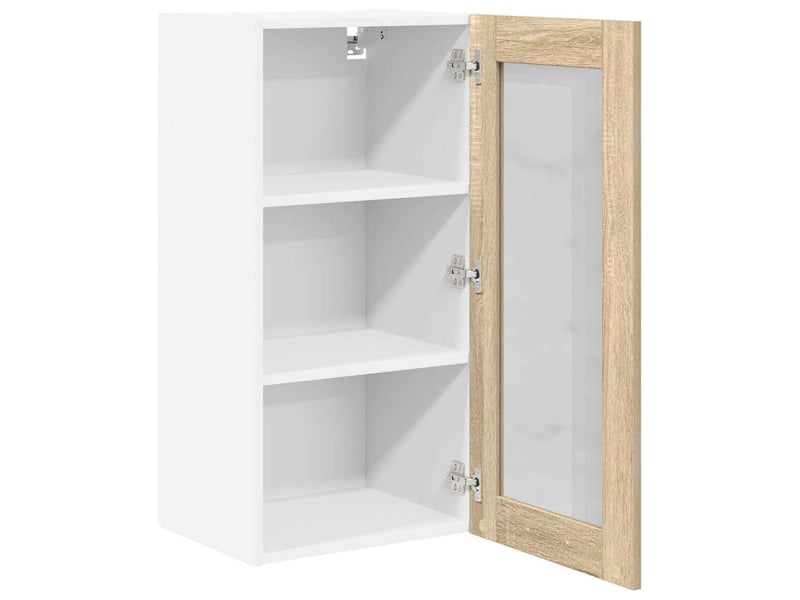  Meuble de rangement cuisine, armoire suspendue 2 pcs chêne sonoma bois d'ingénierie shl383  - Conforama E
