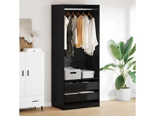 Armoire     <strong></strong> <strong></strong> coloris noir largeur 80 cm