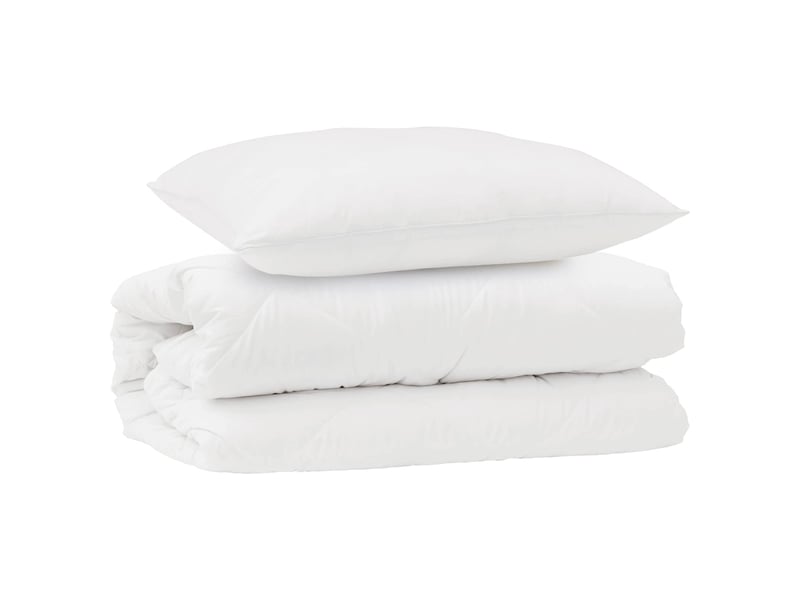 Ensemble de duvet avec oreiller 2 pcs - couette blanc microfibre - Conforama A