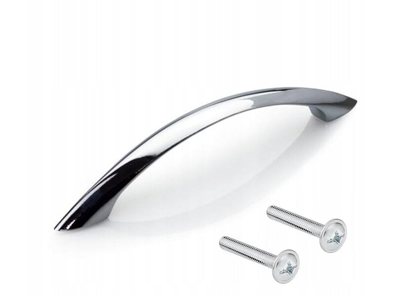  Poignée pour portes, classique, en forme de larme, chromée, 96 mm  - Conforama A