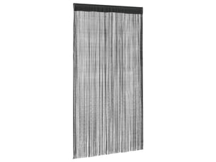 Lot de 2 rideaux en fils, rideau de porte 140 x 250 cm noir cf43848