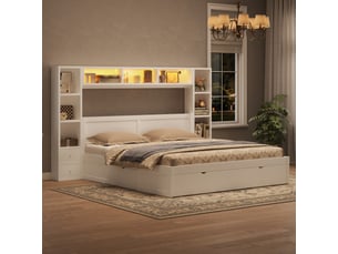 Lit simple 140x200 cm <strong></strong>  <strong>evarich</strong> coloris blanc