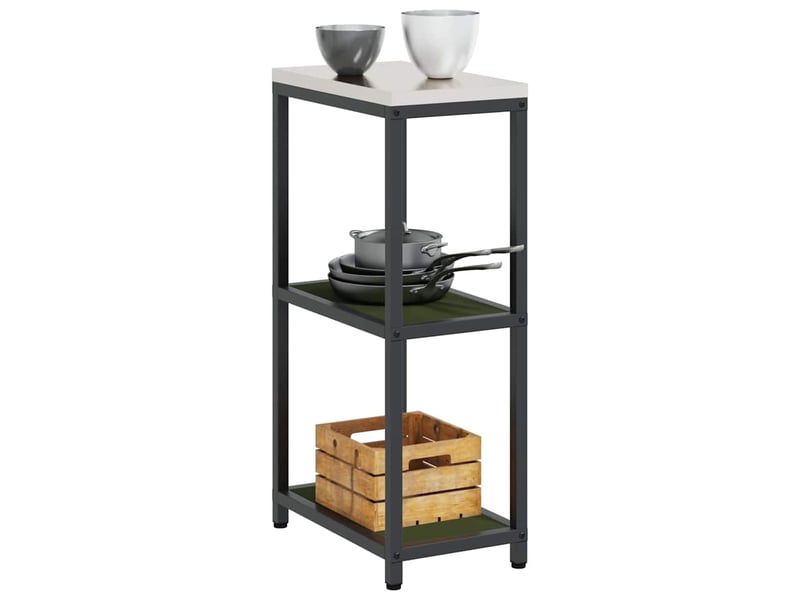  Étagère de cuisine, étagère de rangement hattem vert olive 30x50x92cm acier  - Conforama C