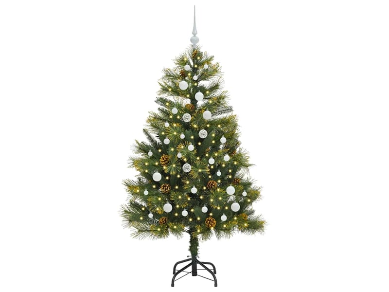 Sapin de noël artificiel, arbre de noël avec branches pliables et cônes 150 cm shl9777 - Conforama C