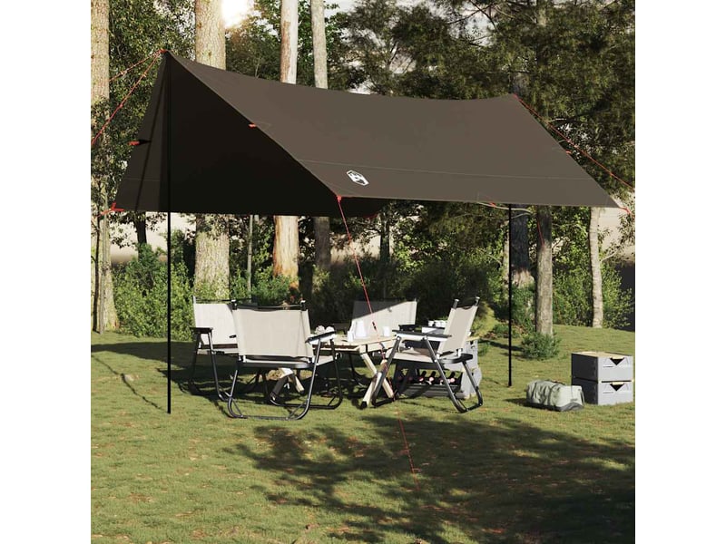  Bâche de camping, bâche de tente marron 438x376x212 cm imperméable  - Conforama C