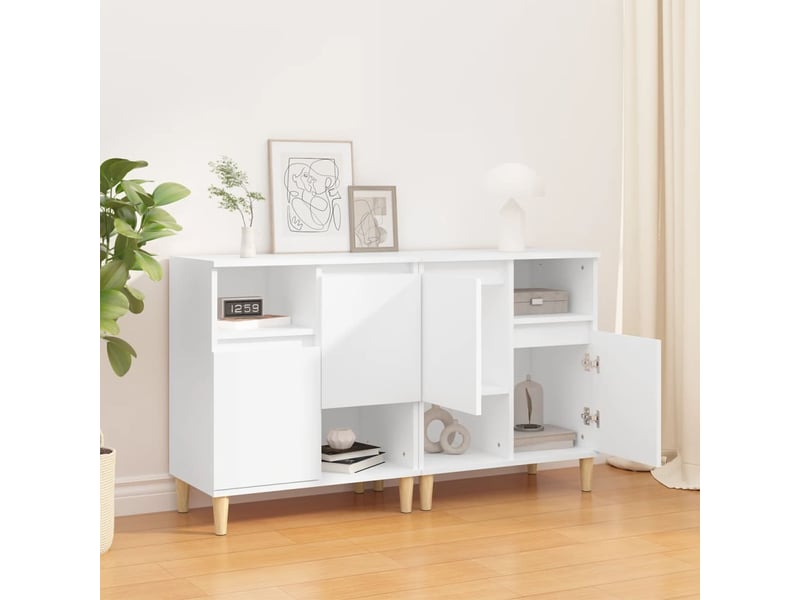  Buffets 2 pcs - bahut - meuble de rangement blanc 60x35x70 cm bois d'ingénierie  - Conforama C