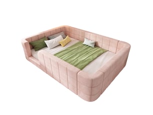 Lit 2 places 140x200 cm WISHDOR coloris rose