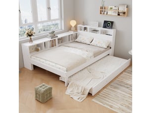 Lit gigogne 120x200cm <strong></strong> <strong></strong> coloris blanc