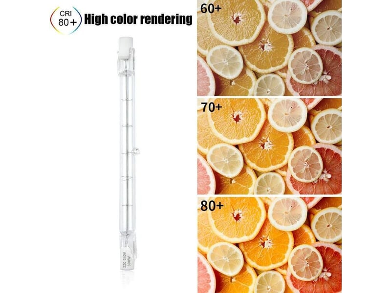  Ampoule halogène r7s 118mm 300w dimmable 220-240v 5900lm lot de 5  - Conforama C