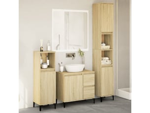 Ensemble de meubles de salle de bain 3 pcs chêne sonoma cf63734