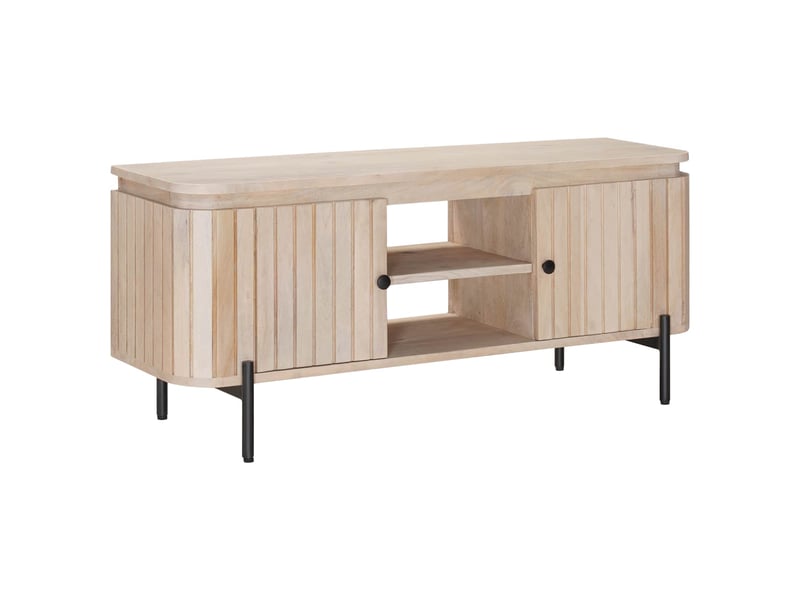  Meuble tv - banc tv - meuble de rangement avec étagère avec stockage 105 x 30 x 45 cm  - Conforama D