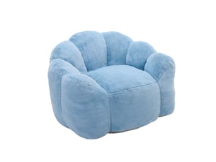 Fauteuil compact en forme de lotus 111x101x68 cm pour adulte sans montage — — — bleu