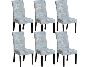 Lot de 6 housse de chaise - lot de 6 pièces, style automne housses de chaise, 6 pièces, housses de chaise modernes et élastiques, adaptées aux restaurants, cuisines, fête, multicolore
