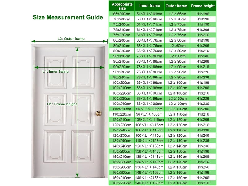 Moustiquaire porte magnétique 120x220cm fermeture automatique - Conforama E