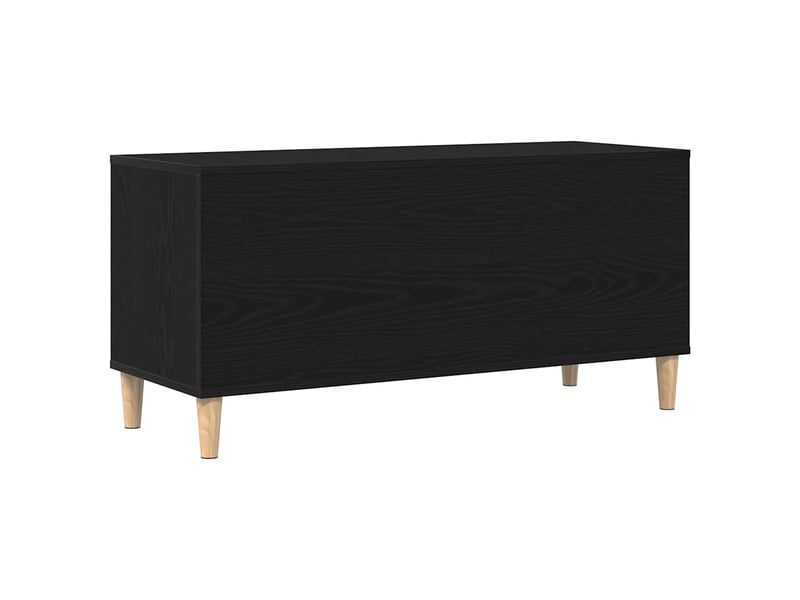  Meuble à vinyles, armoire à disques chêne noir 100x38x48 cm bois d'ingénierie shl38358  - Conforama E