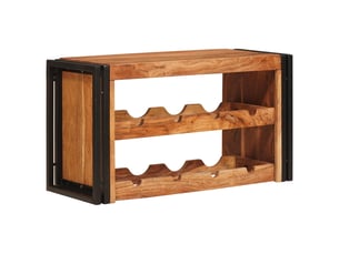 Étagère à vin, casier à bouteilles mural marron 80 x 45 x 33 cm bois d'acacia massif cf41330