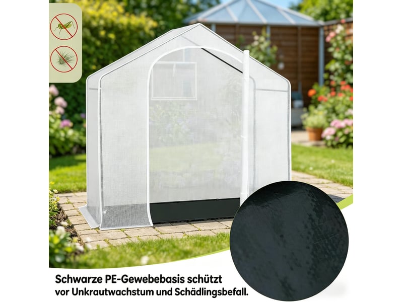  Serre de jardin - dimensions - film en maille pe 140 gm² - cadre en acier robuste 200x80x200cm - Conforama D
