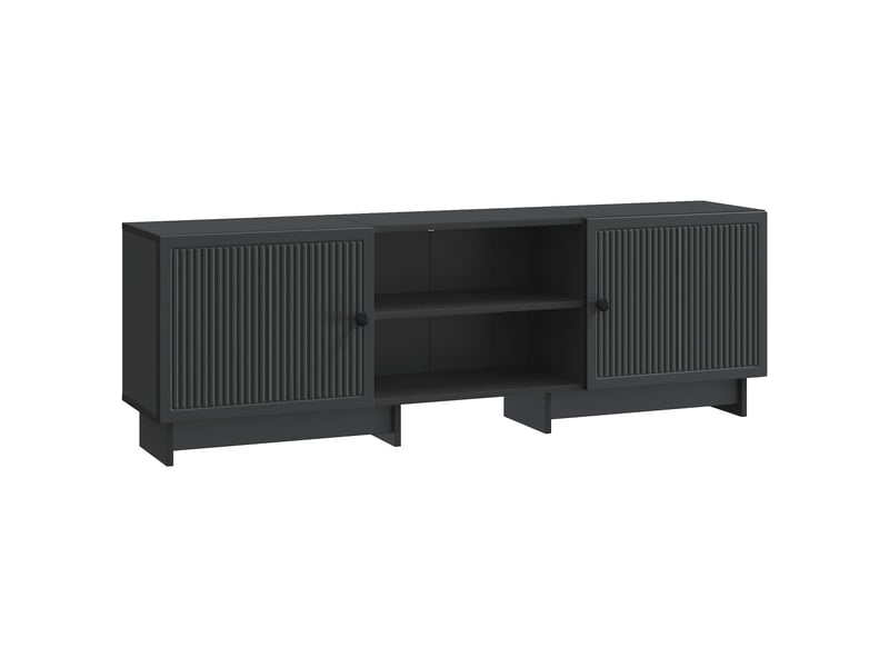  Meuble tv - banc tv - meuble de rangement 150 x 31 x 50 cm noir bois d’ingénierie  - Conforama A