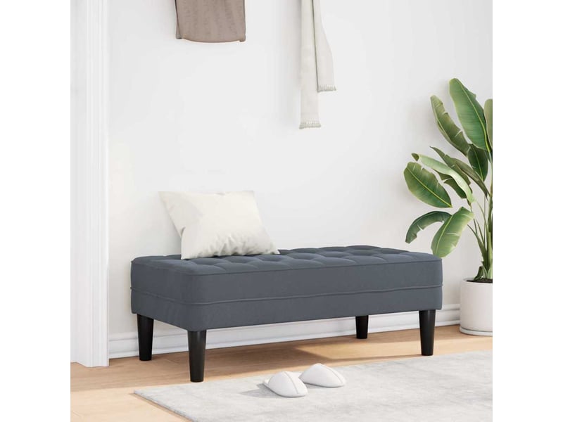  Banc chambre, banc de lit gris foncé 113x57x39 cm velours  - Conforama B