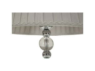 Lampe de table tolly avec abat-jour en tissu gris cm ø30x48