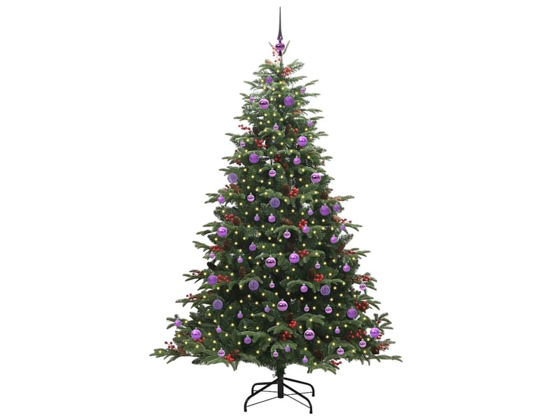  Sapin de noël, arbre de noël artificiel vert 210 cm pvc, métal et plastique cf61464  - Conforama C