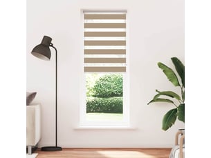 Store zèbre, store de fenêtre marron sable largeur du tissu 75,9 cm polyester cf48832