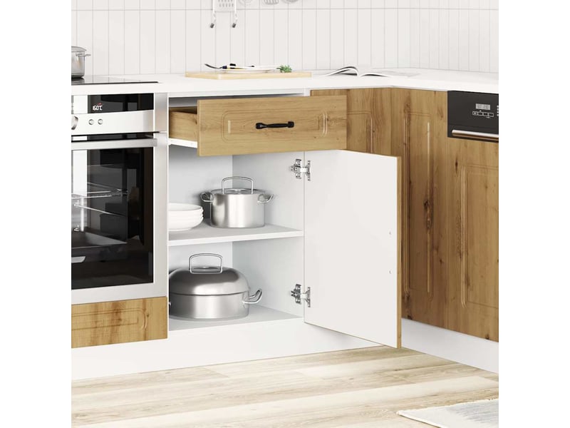  Meuble de rangement, armoire de cuisine kalmar chêne artisanal bois d'ingénierie shl6176  - Conforama C