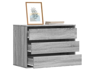 Commode 1 tiroir(s)    <strong></strong> <strong></strong> coloris gris largeur 80 cm