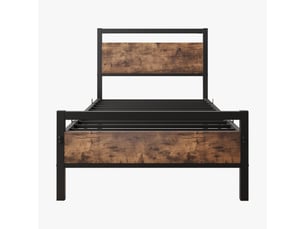 Lit avec rangement 90x200 cm <strong></strong>  <strong></strong> coloris marron