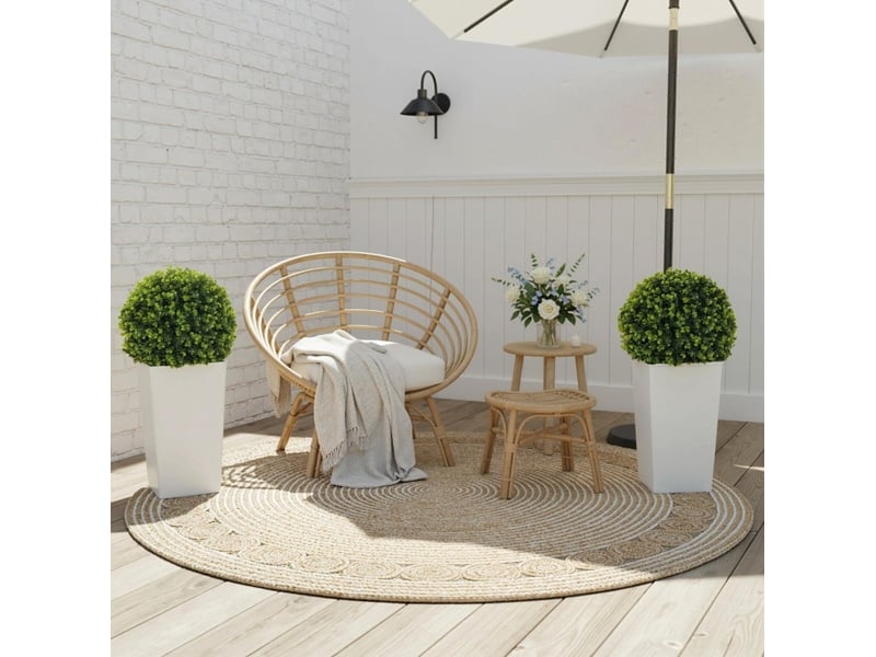 Lot de 2 plantes artificielles en boule ø32 x h65 cm – vert – protection uv et 330 feuilles par plante - Conforama B