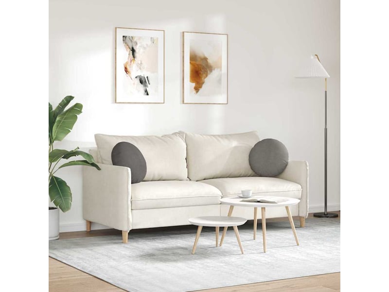  Lot de 2 coussins de siège, coussins décoratifs tissu en velours côtelé gris clair cf59796  - Conforama D