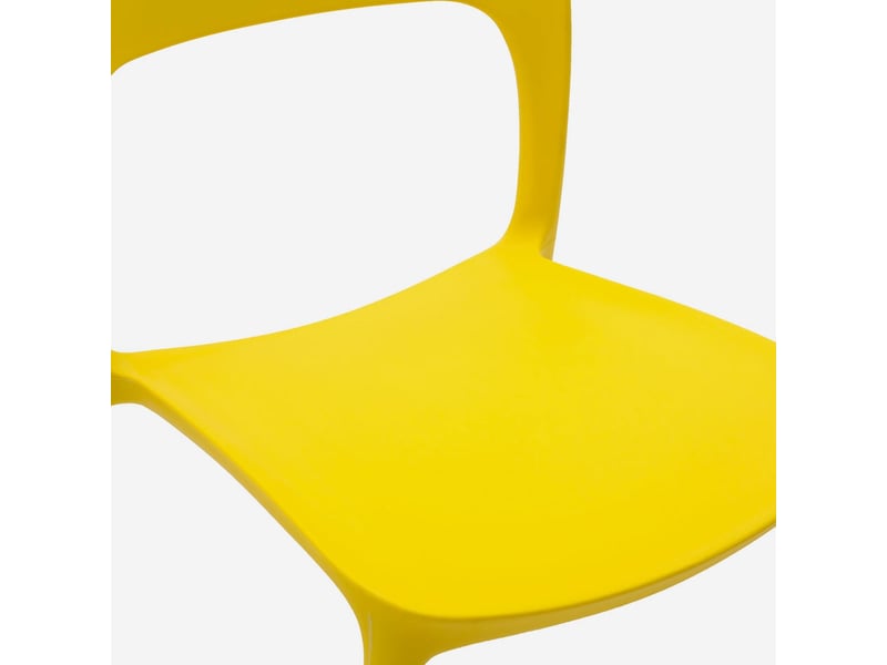  Lot de 2 chaises empilables intérieur et extérieur sirolo - jaune  - Conforama D