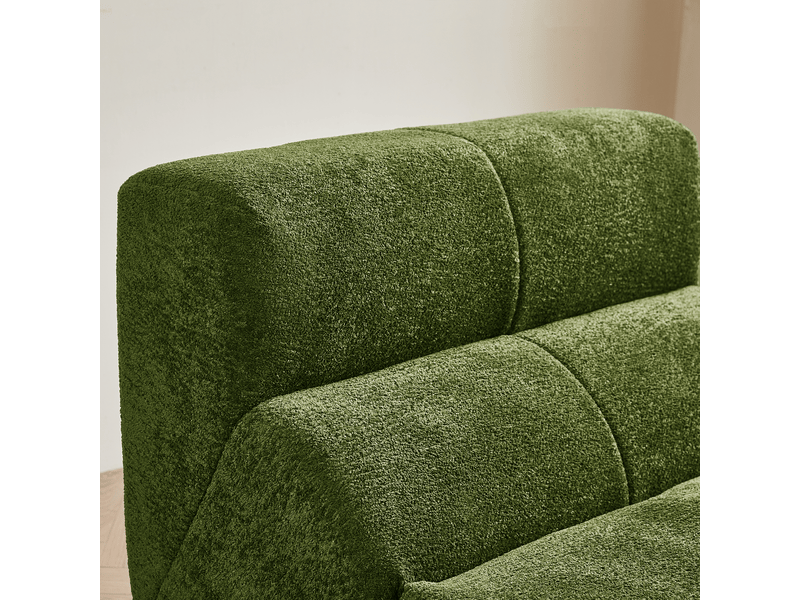  Fauteuil,93x109x79 cm,1 place compressé style contemporain,velours,vert  - Conforama E