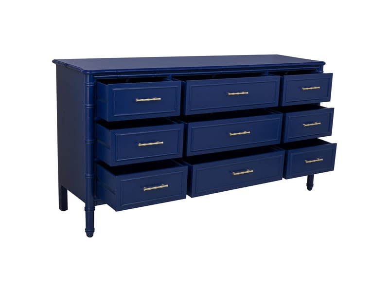  Buffet en bois bleu 155x45x81 cm h  - Conforama E