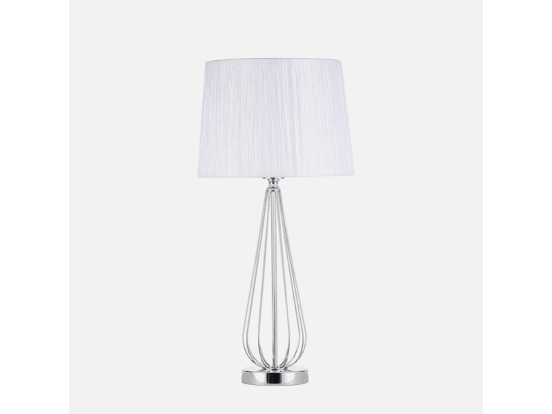 Lampe à poser fabrilamp robina e27 coloris chromé 62 x 30 x 30 cm 139071020 - Conforama C