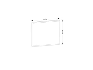 Miroir de salle de bain - éclairage led - mural - glass - argent - 60 x 80 x 3 cm - salle de bain