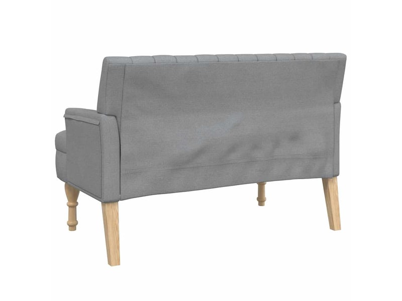  Banc chambre avec coussins gris clair 113x64,5x75,5 cm tissu  - Conforama E