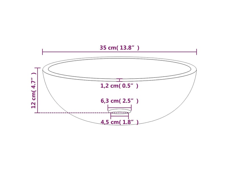  Lavabo de salle de bain, vasque à poser verre trempé 35x12 cm doré cf65687  - Conforama E