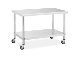 Table de travail en inox premium 70 x 120 cm 158 kg acier inoxydable argenté 14_0010026