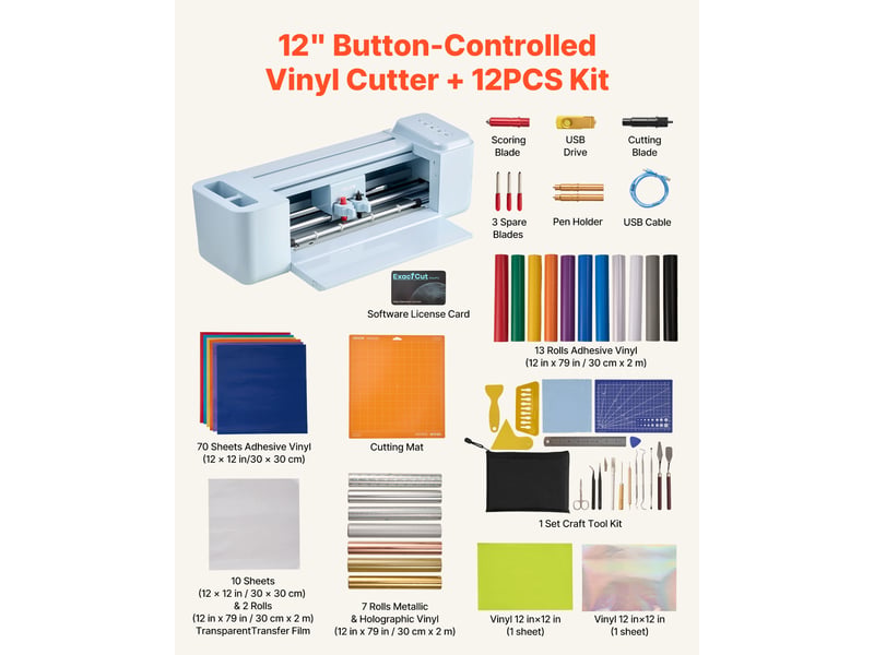  Vevor machine de découpe de bureau découpe vinyle 305 mm pour diy scrapbooking  - Conforama B