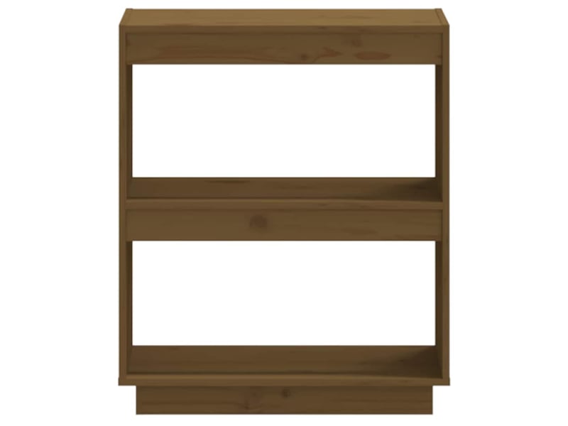  Bibliothèque, meuble de rangement salon marron miel 60x35x71 cm bois de pin massif  - Conforama E