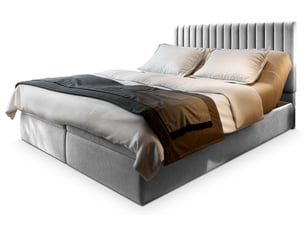 Lit avec rangement 160x200 cm <strong>MASSENO</strong>  <strong></strong> coloris gris
