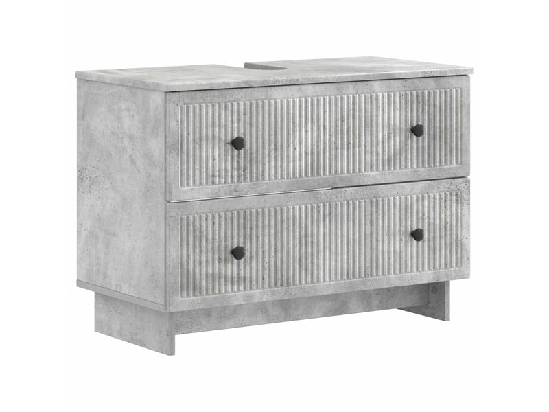  Ensemble de 2 meubles de salle de bain ede gris béton cf63145  - Conforama C